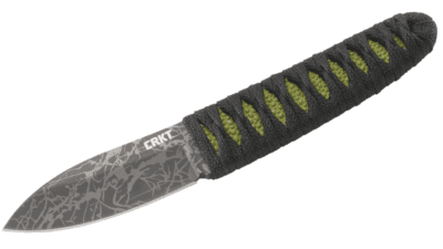 Lucas Burnley Akari Fixed Plain Blade Knife, Cord Wrapped Handle, Molded Sheath 2480