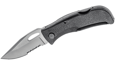 EZ-Out JR Folding Knife 2.275" Combo Blade, Zytel Handle, Lockback 6551