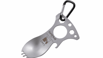 Eat'n Tool Spoon, Fork, Bottle Opener, Screwdriver/Pry Tip, Wrenches, Carabiner 9100