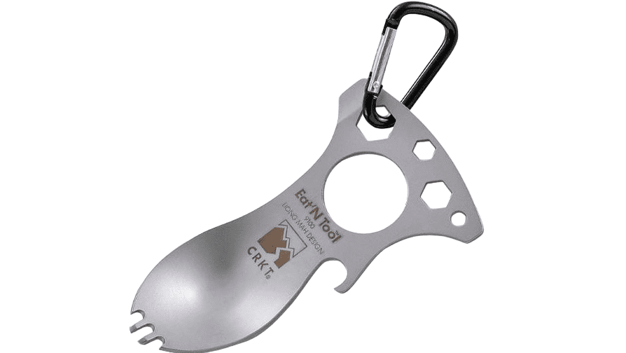 Eat'n Tool Spoon, Fork, Bottle Opener, Screwdriver/Pry Tip, Wrenches, Carabiner 9100