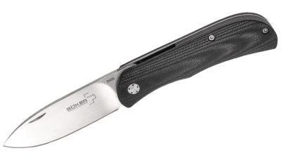 Exskelibur II Folding Knife 2.75" VG10 Satin Blade, Black G10 Handle, Liner Lock 01BO033