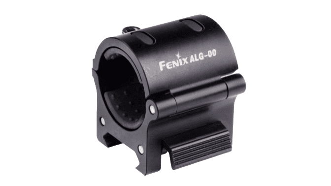 Fenix Quick Detach Flashlight Ring Mounts on Picatinny/Weaver Rail Mount Aluminum Black ALG-00