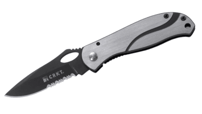 Pazoda Folding Knife Combo Blade, Stainless Steel Handle, Frame Lock 6490
