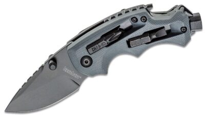 Shuffle DIY Multi-Function Folding Knife 2.4" Black Drop Point Blade, GFN Handle, Liner Lock 8720