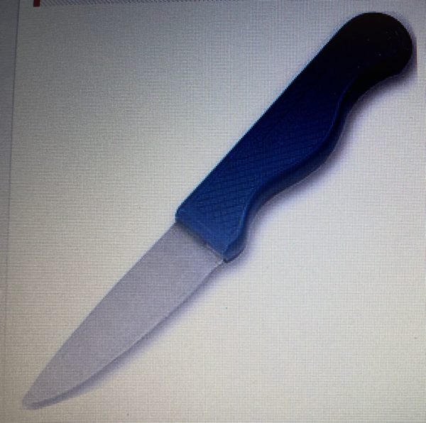 Canning Field Knife 3.5" Stainless Blade, Blue Plastic Handle BSOKC5135