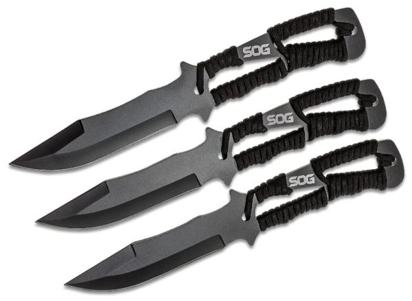 Throwing Knives Fixed Blade 3pc Set Nylon Sheath F041TN-CP - Image 2