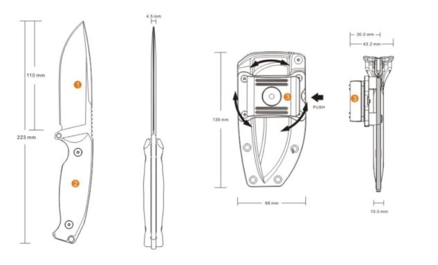 Jager Black F118-B - Target Knives