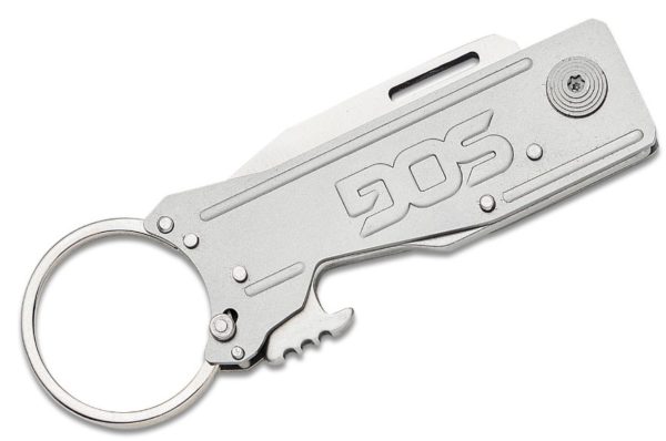 Keychain Folding Knife 1.8" Satin Plain Blade, Stainless Steel Handle, Lockback KT1001-CP - Image 3