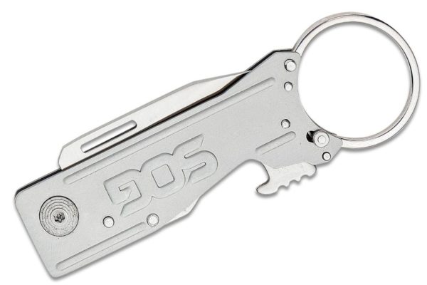 Keychain Folding Knife 1.8" Satin Plain Blade, Stainless Steel Handle, Lockback KT1001-CP - Image 4