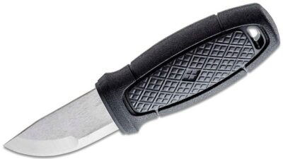 Eldris Fixed 2.2" 12C27 Blade, Black Polypropylene Handle, Plastic Sheath M-12647