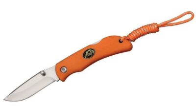 Mini-Blaze Folding Knife 2.2" Blade, Orange Rubberized Kraton Handle, Lockback MB-20C
