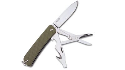 S31 Criterion Collection  Keychain Multi Tool Pocket Knife Green G10 Handle S31-G