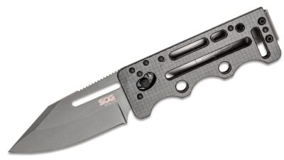 Ultra C-TI Money Clip Folding Knife 2.8" VG10 Clip Point Blade, Carbon Fiber Handle, Titanium Clip, Arc-Lock SOGAC79-BX