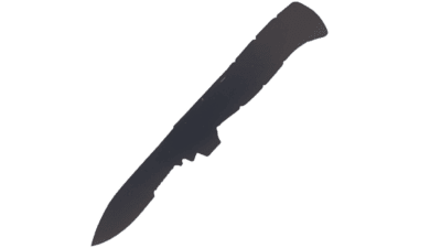 Spec Plus Folder 4" Black Drop Point Combo Blade, Black Kraton Handle, Lockback 8557S
