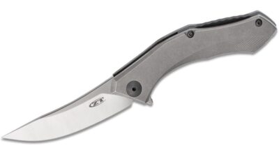 Dmitry Sinkevich Flipper Knife 3.25" CPM-20CV Two-Tone Blade, Stonewashed Titanium Handle, Frame Lock 0460TI