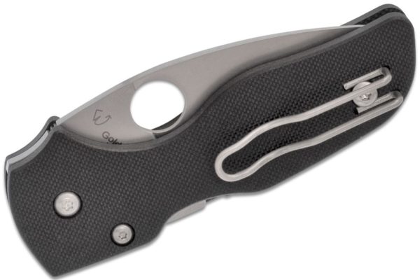 Lil' Native Compression Lock Folding Knife 2.47" CPM-S30V Satin Plain Blade, Black G10 Handle C230GP - Image 3