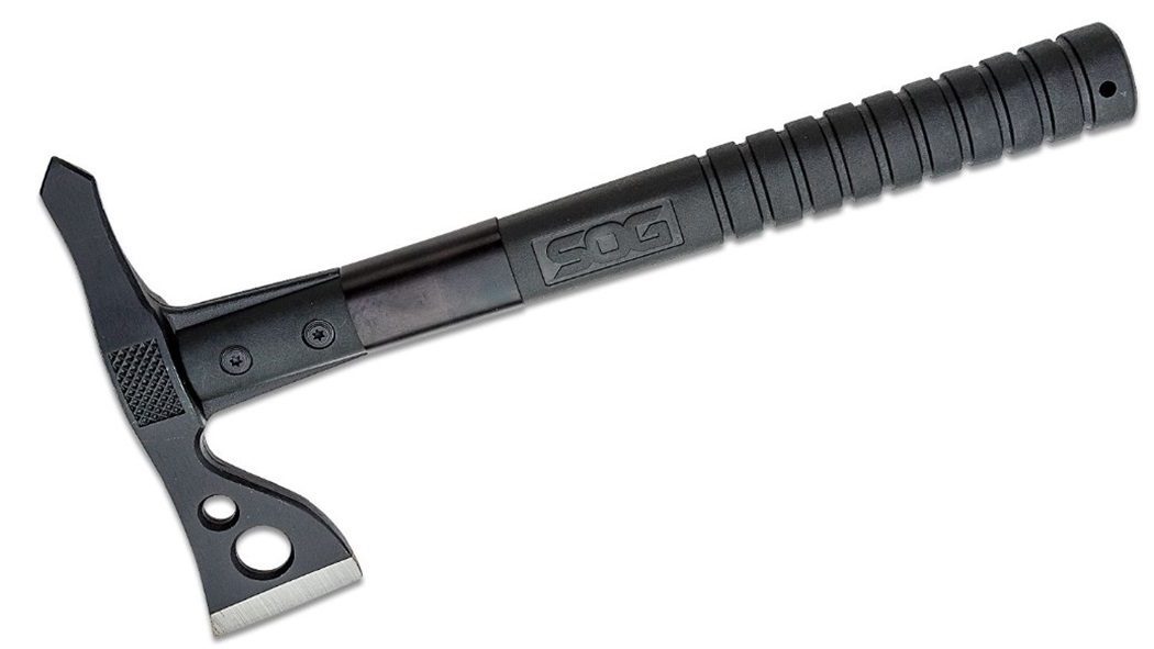 Fasthawk Tactical Tomahawk with 2-Inch Steel Axe Blade and Black Ballistic Nylon Sheath, Black Finish F06TN-CP