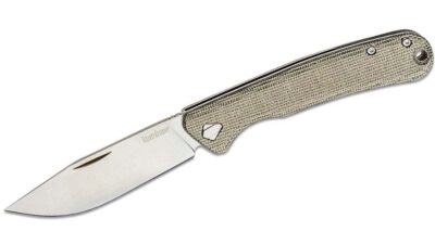 Federalist Slip Joint Folding Knife 3.25" CPM-154 Stonewashed Clip Point Blade, Green Canvas Micarta Handle 4320