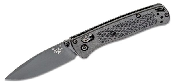 Mini Bugout CF-Elite AXIS Folding Knife 2.82" S30V Black DLC Plain Blade, Graphite Black CF-Elite Handle 533BK-2