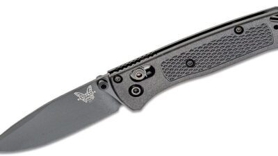 Mini Bugout CF-Elite AXIS Folding Knife 2.82" S30V Black DLC Plain Blade, Graphite Black CF-Elite Handle 533BK-2