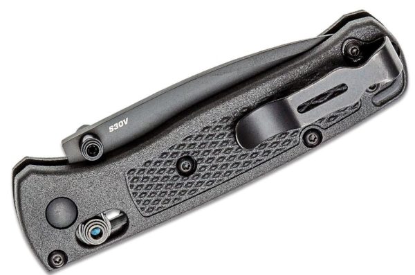 Mini Bugout CF-Elite AXIS Folding Knife 2.82" S30V Black DLC Plain Blade, Graphite Black CF-Elite Handle 533BK-2 - Image 3