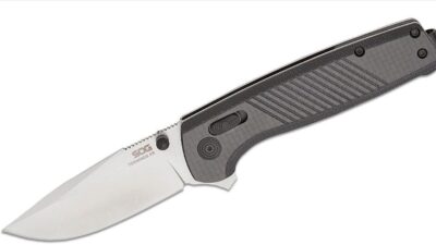 Terminus XR Flipper Knife 2.95" Satin S35VN Clip Point Blade, Carbon Fiber and G10 Handle, XR Lock, AXIS/Crossbar Lock TM1025-BX