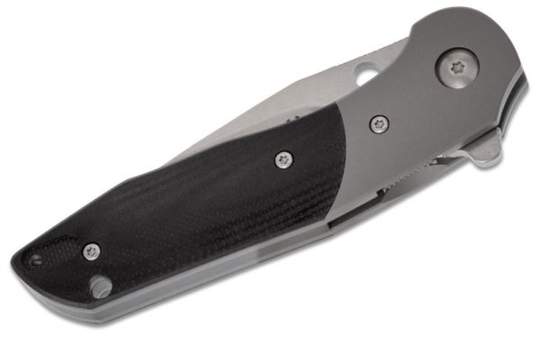 Brad Southard Hanan Flipper 2.95" S30V Satin Plain Blade, Smooth G10 Handle with Titanium Bolsters C227GP - Image 2