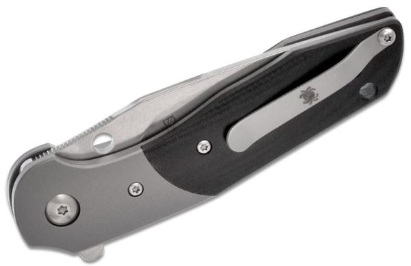 Brad Southard Hanan Flipper 2.95" S30V Satin Plain Blade, Smooth G10 Handle with Titanium Bolsters C227GP - Image 3