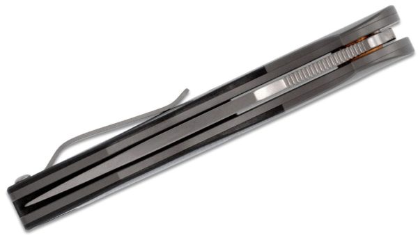 Brad Southard Hanan Flipper 2.95" S30V Satin Plain Blade, Smooth G10 Handle with Titanium Bolsters C227GP - Image 4