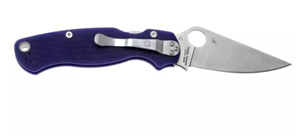 Paramilitary 2 Folding Knife 3.42" CPM-S110V Satin Blade, Blue/Purple (Blurple) G10 Handle, Compression Lock C81GPDBL2 - Image 2