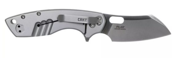 Pilar Large Flipper Knife by Jesper Voxnaes 2.669" Satin Plain Blade, Stainless Steel Handle, Frame Lock 5315 - Image 2