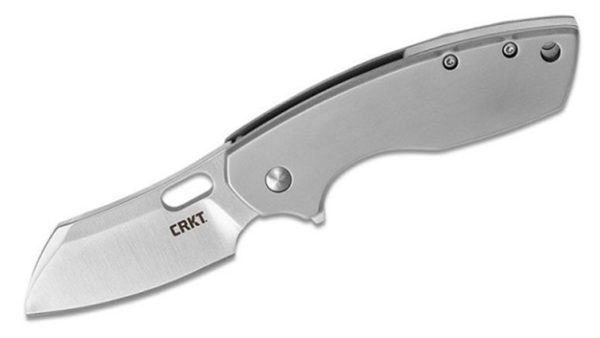 Pilar Large Flipper Knife by Jesper Voxnaes 2.669" Satin Plain Blade, Stainless Steel Handle, Frame Lock 5315