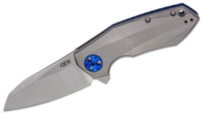 Dmitry Sinkevich Flipper Folding Knife (3.25 Inch CPM-20CV Two-Tone Plain Blade) Titanium Handle ZT 0456