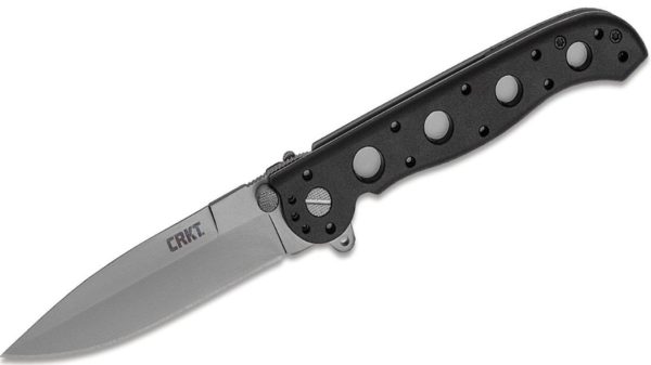 M16 Carson Flipper 3.5" Satin Plain Blade, Black GFN Handle, Liner Lock M16-03Z