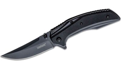 Outright Assisted Flipper Knife 3" Black PVD Upswept Blade, Black G10 and Stainless Steel Handle, Frame Lock 8320BLK
