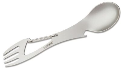 Ration XL Bead Blast Spoon, Fork, Bottle Opener, Carabiner 1145X