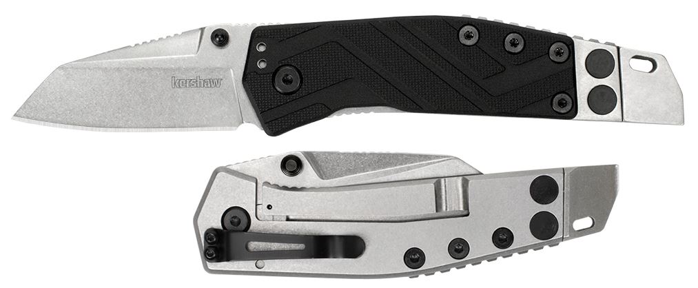 Barge Folding Knife 2.6" Stonewashed Sheepsfoot Blade, Zytel Handle , Frame Lock 1945X - Image 2