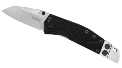 Barge Folding Knife 2.6" Stonewashed Sheepsfoot Blade, Zytel Handle , Frame Lock 1945X