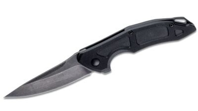 Jens Ansø Method Pocket  Knife 3" BlackWashed Drop Point Blade, Machined Black G10 Handle, Liner Lock 1170