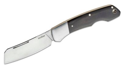 Parley Traditional Cleaver Slip Joint Folding Knife Black Polished Micarta  4384
