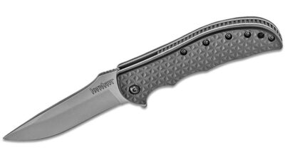 Volt II Assisted 3-1/8" Bead-Blast Plain Blade, Polyimide Handle, Liner Lock Pocket Knife 3650