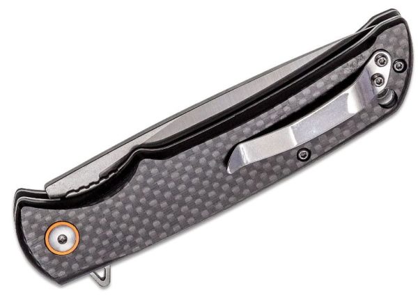 259 HAXBY Ball Bearing Folding Knife 3.875" Drop Point Plain Blade, Carbon Fiber Handle, Liner Lock 0259CFS-B - Image 2