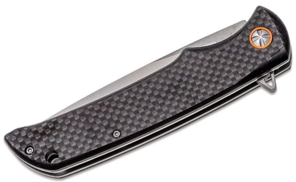 259 HAXBY Ball Bearing Folding Knife 3.875" Drop Point Plain Blade, Carbon Fiber Handle, Liner Lock 0259CFS-B - Image 3