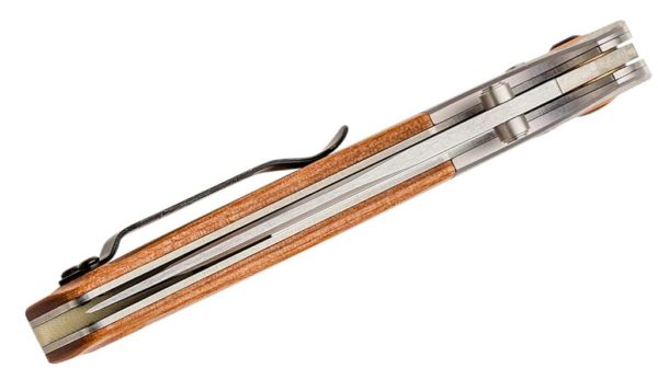 Mini Crooked River Hunt Artist Series Casey Underwood Folding Knife 3.4" S30V Whitetail Deer Engraved Blade, Wood Handle with Etched Aluminum Bolsters 15085-2202 - Image 4