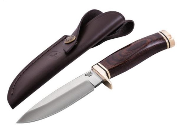 192 Vanguard  Fixed Hunting Knife with Heritage Walnut Dymondwood Knife 0192BRS-B - Image 3