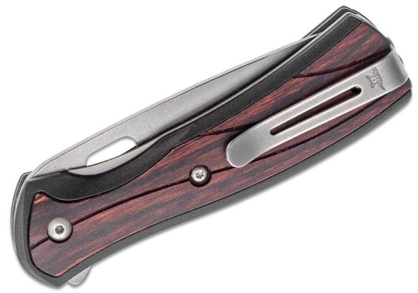 341 Vantage Avid Small Rosewood Handle Drop Point Pocket Knife 0341RWS-B - Image 2