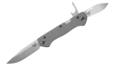 Weekender 2-Blade Slipjoint Folding Knife 2.97″ Satin S30V Clip Point and Drop Point Blades, Gray Canvas Micarta Handle 317