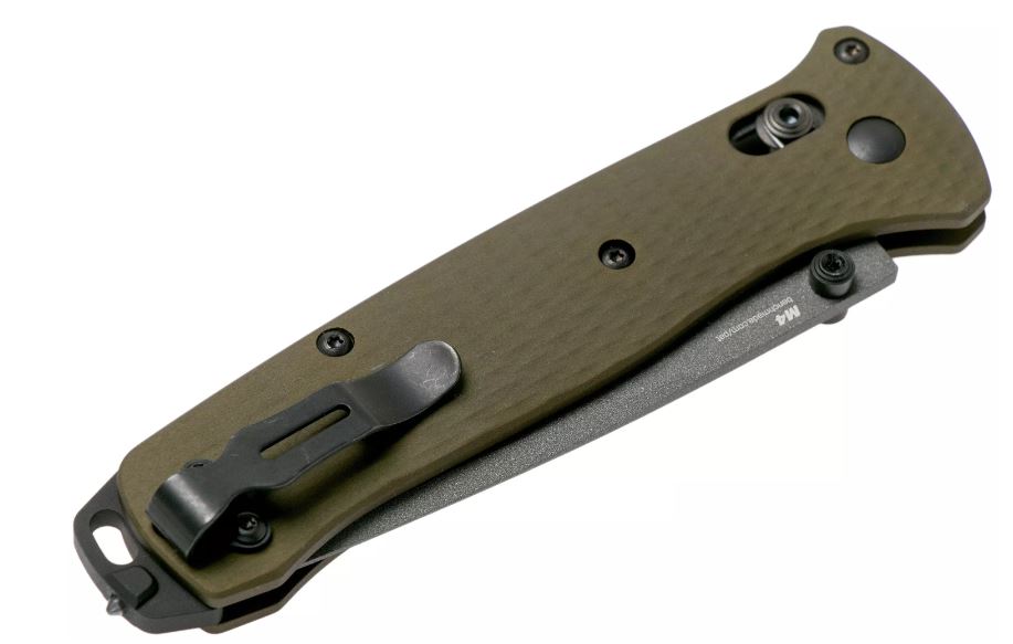 Bailout AXIS Folding Knife 3.38" CPM-M4 Gray Cerakote Tanto Combo Blade, Woodland Green Aluminum Handle 537SGY-1 - Image 5