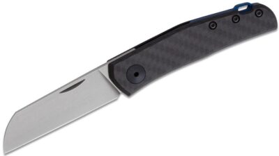 Jens  Anso Double Detent Slipjoint Pocket Knife 2.6" CPM-20CV Sheepsfoot Blade, Carbon Fiber Handle 0230