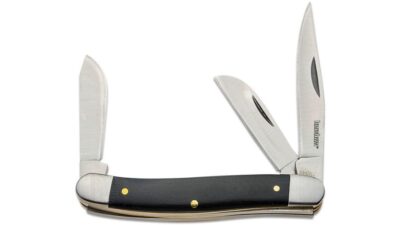 Brandywine 3-Blade Slipjoint Folding Knife, Polished Black G10 Handle with Stainless Steel Bolsters 4382